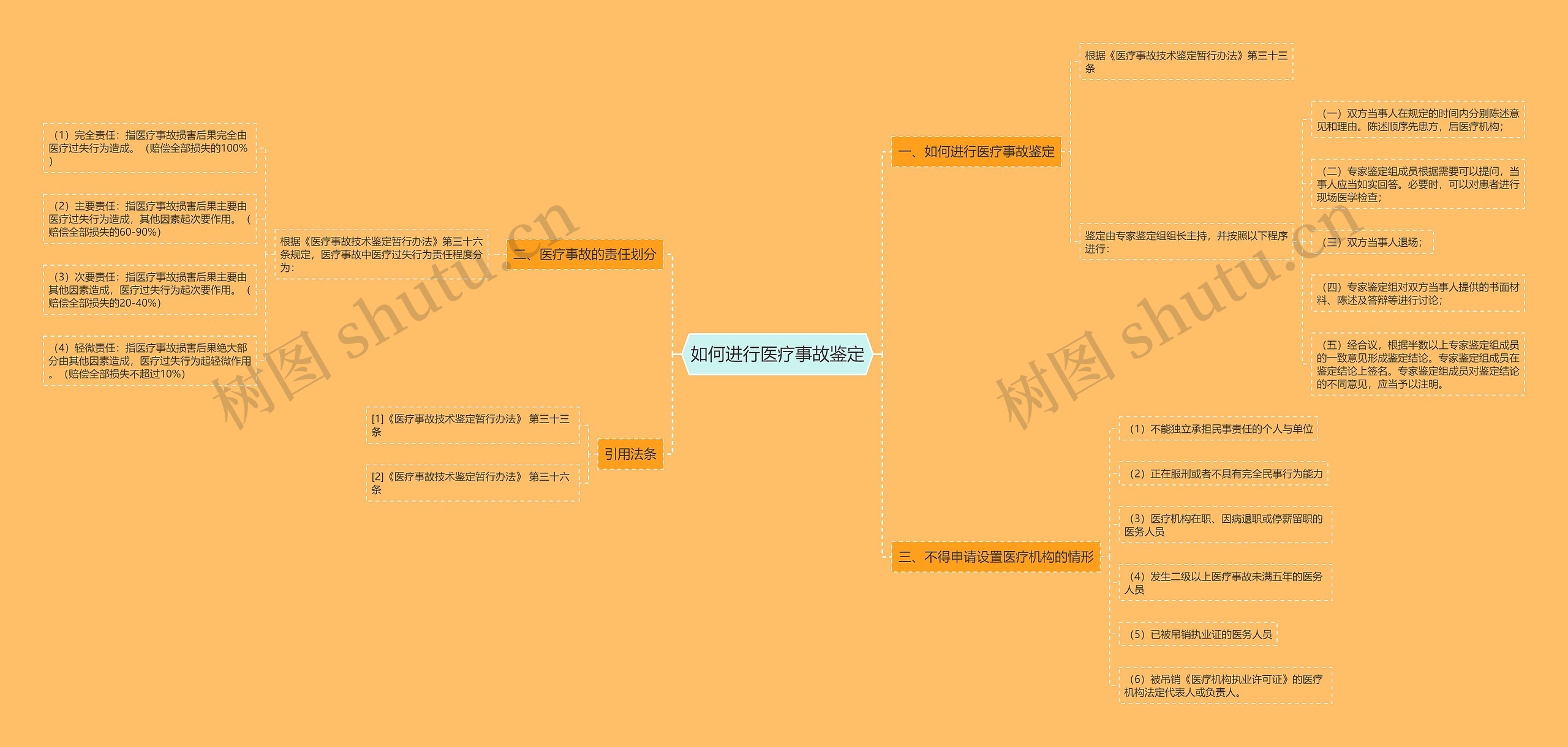 如何进行医疗事故鉴定思维导图
