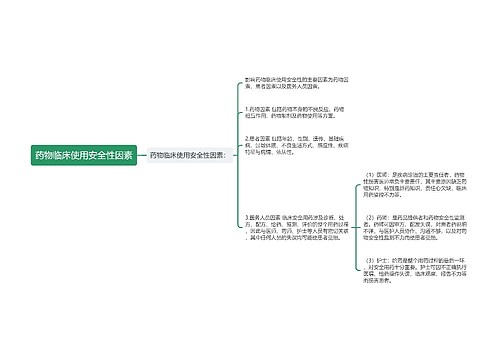 药物临床使用安全性因素