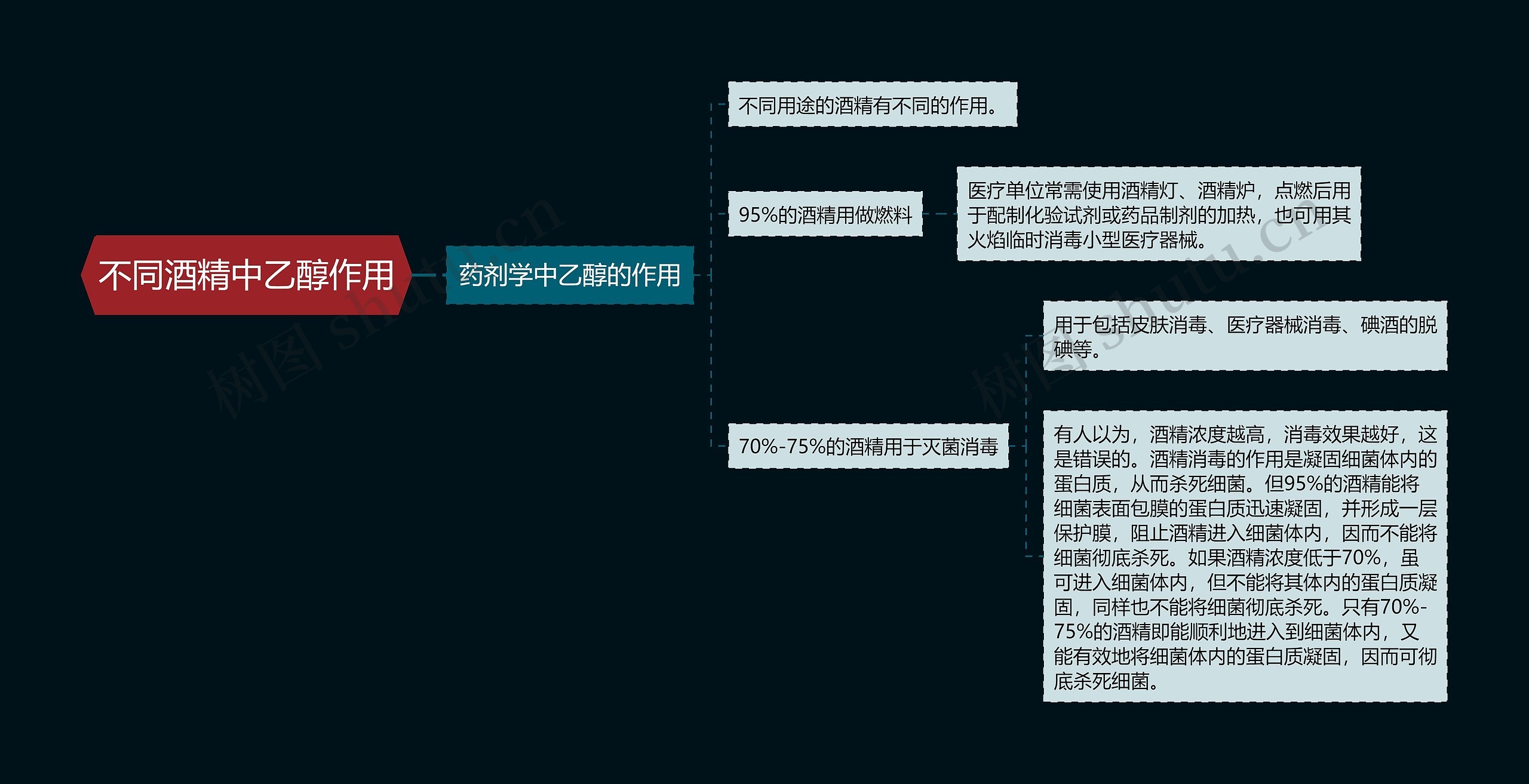 不同酒精中乙醇作用思维导图