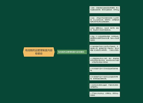 有效期药品管理制度内容有哪些
