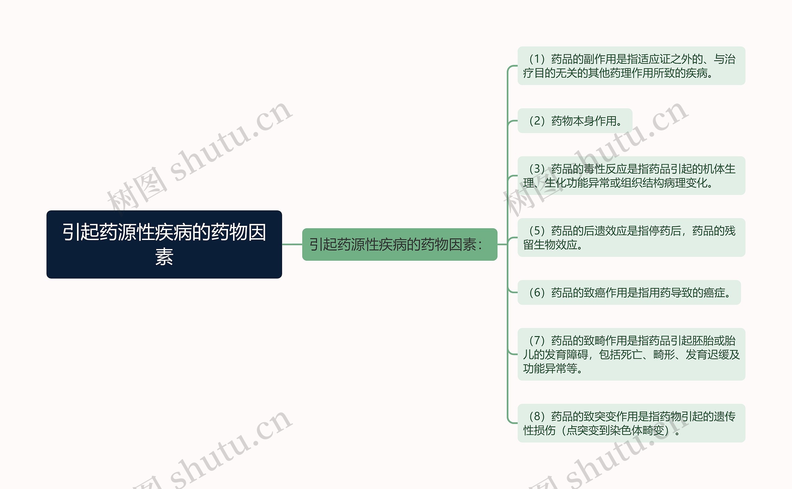 引起药源性疾病的药物因素思维导图