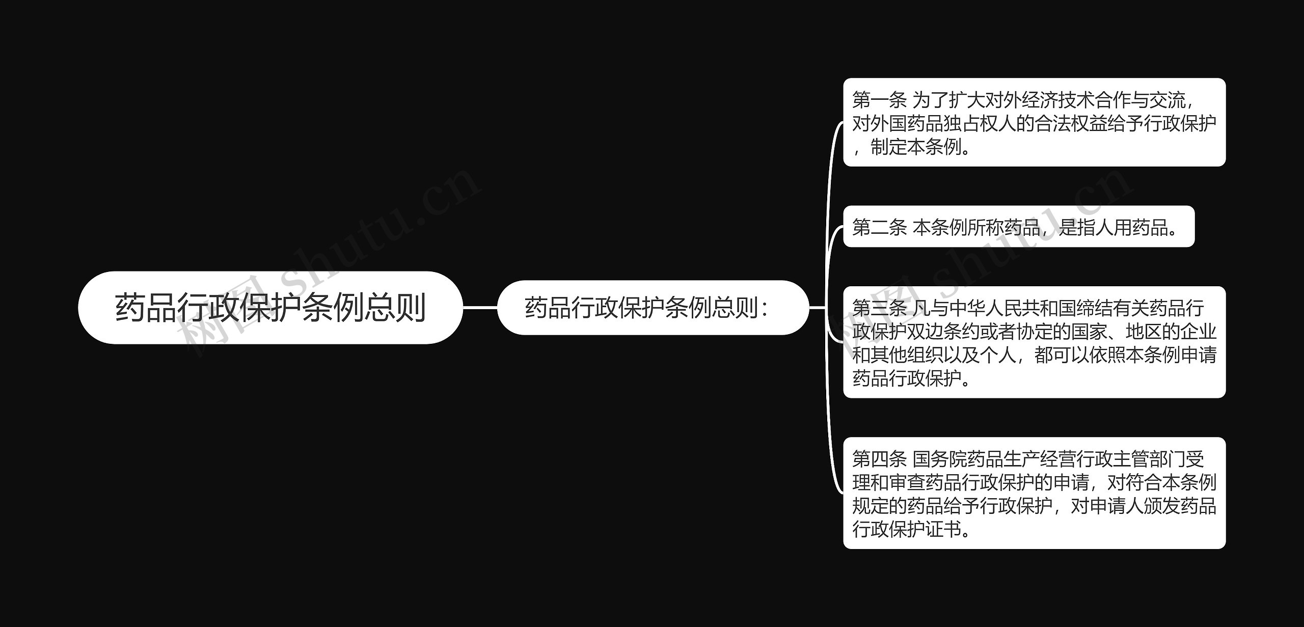 药品行政保护条例总则思维导图