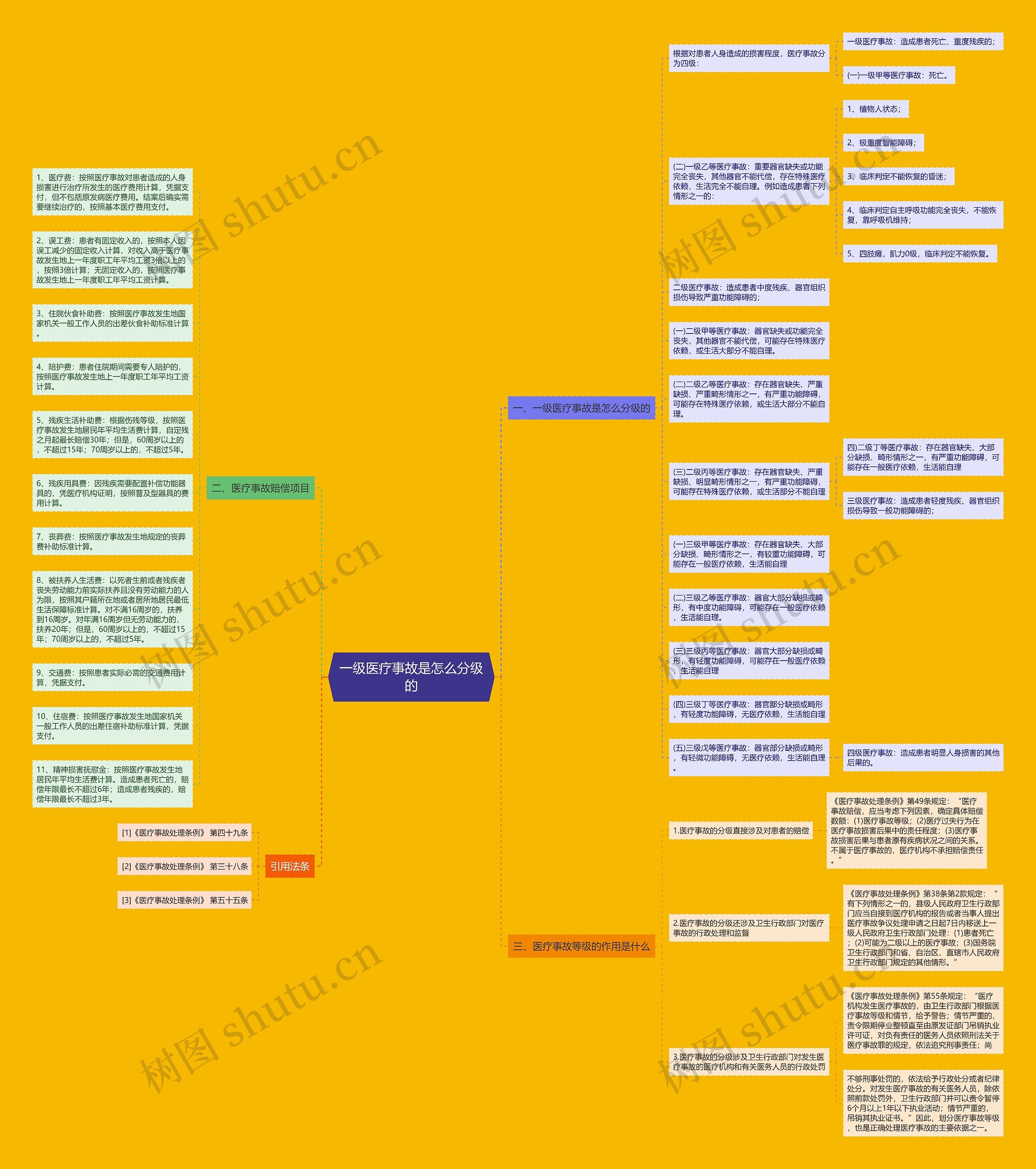 一级医疗事故是怎么分级的思维导图