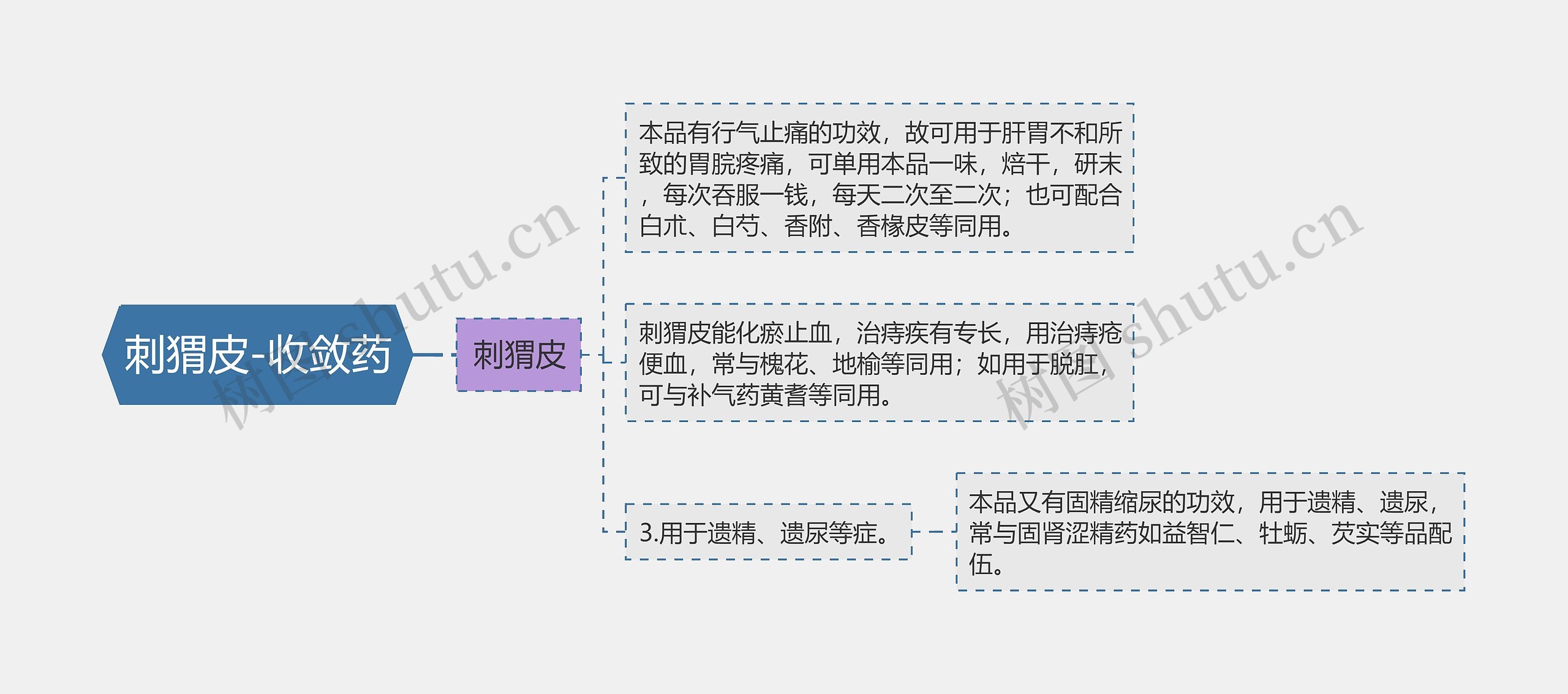 刺猬皮-收敛药思维导图