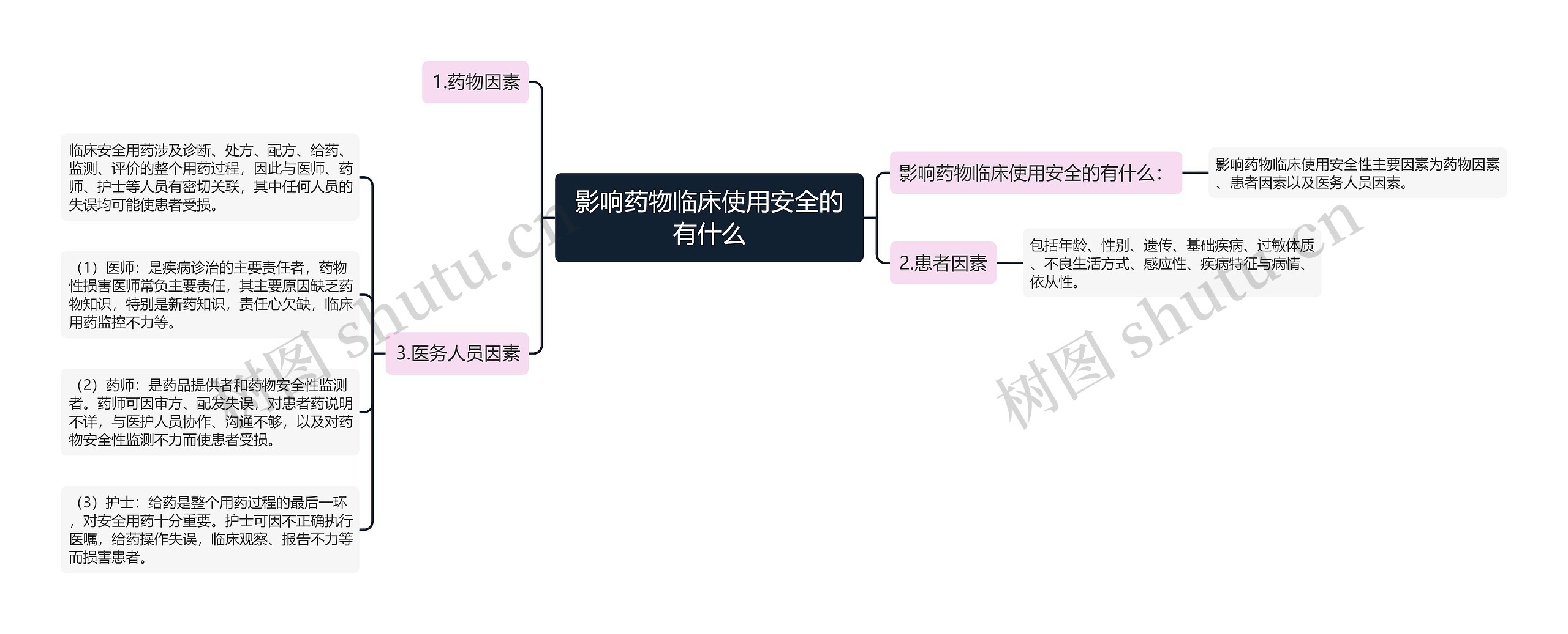 影响药物临床使用安全的有什么思维导图