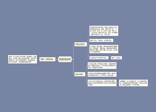 四逆汤方剂