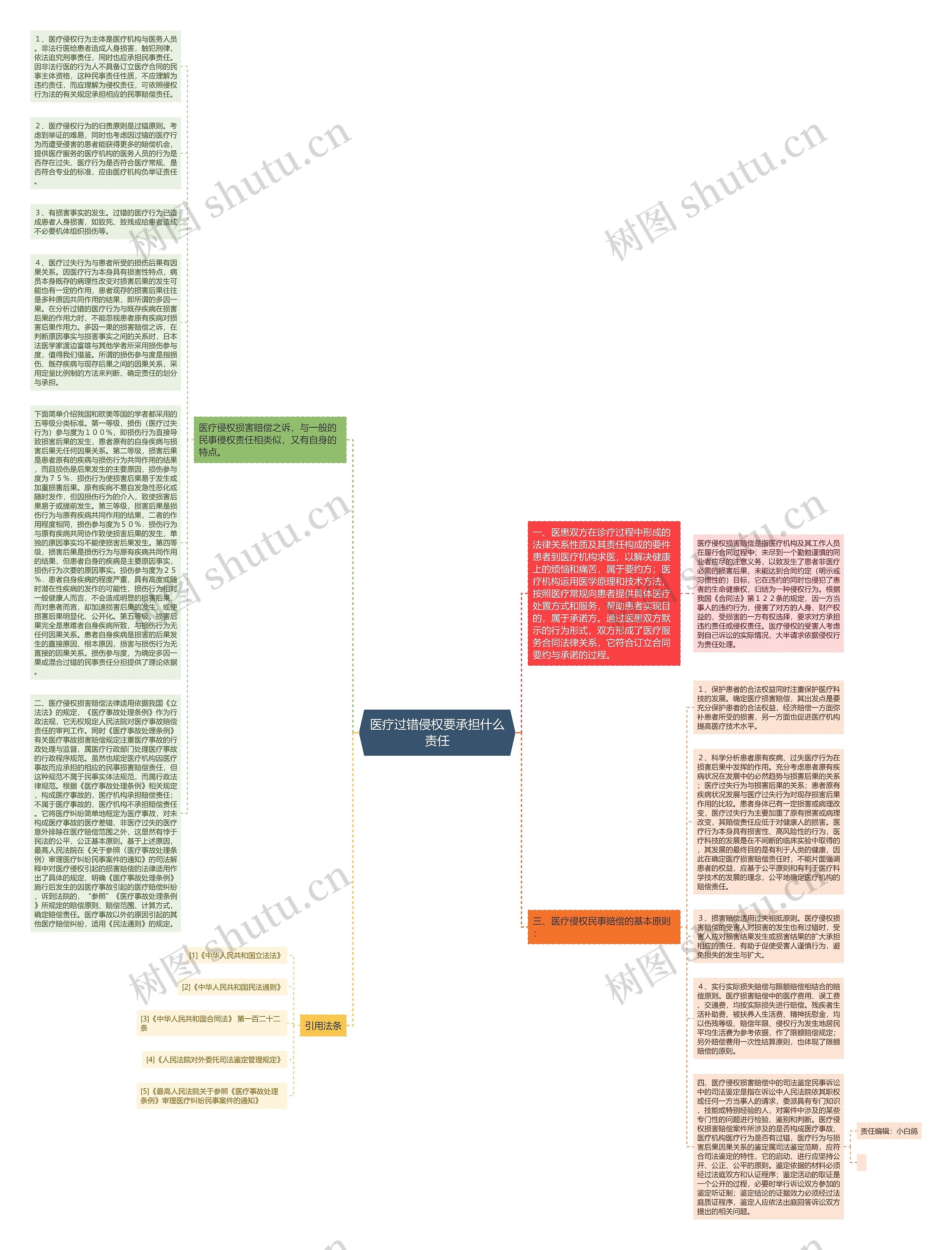 医疗过错侵权要承担什么责任思维导图