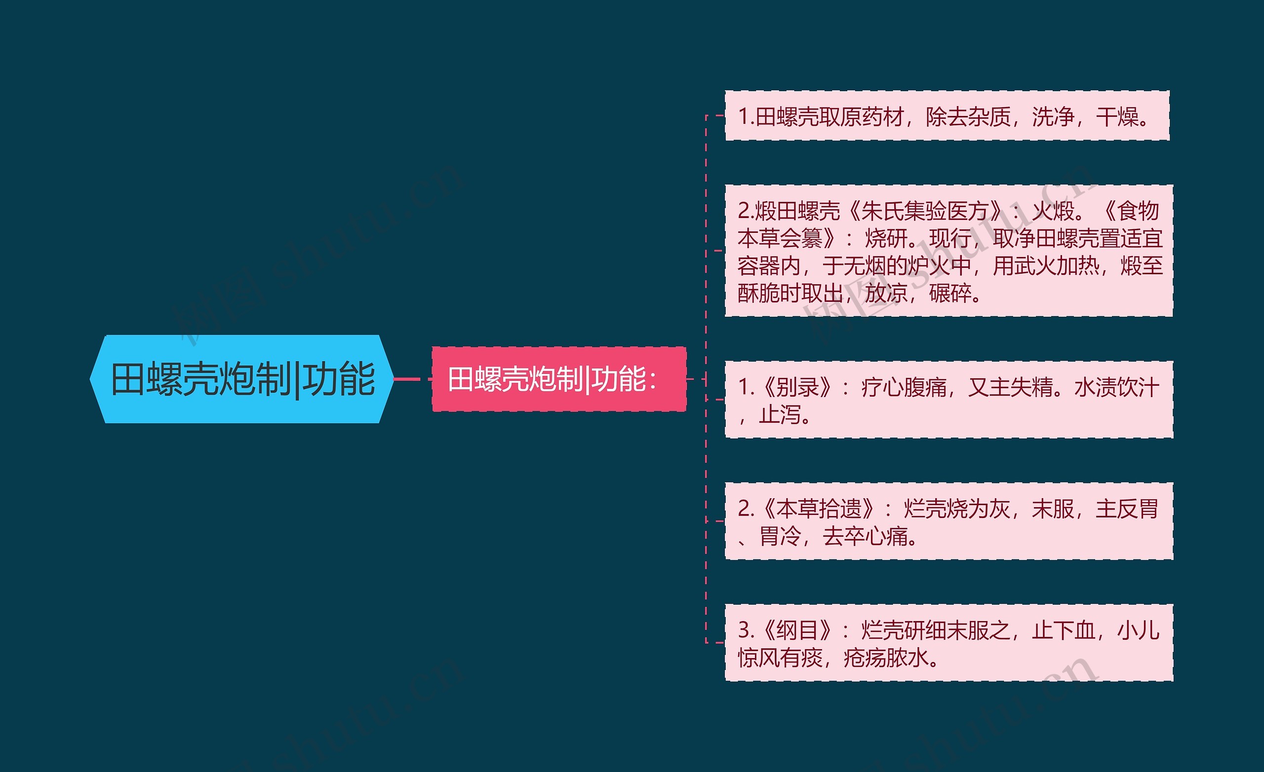 田螺壳炮制|功能