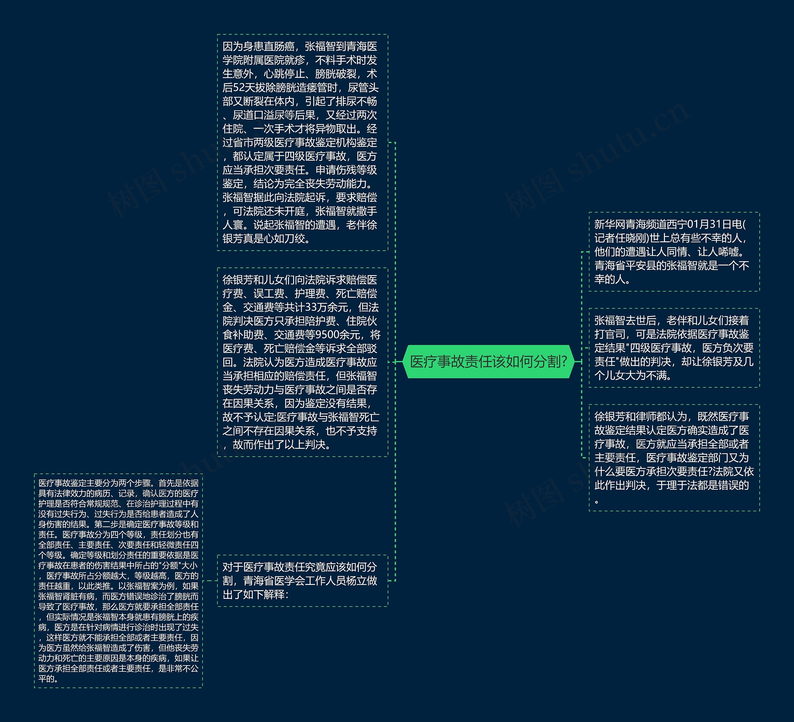 医疗事故责任该如何分割?思维导图