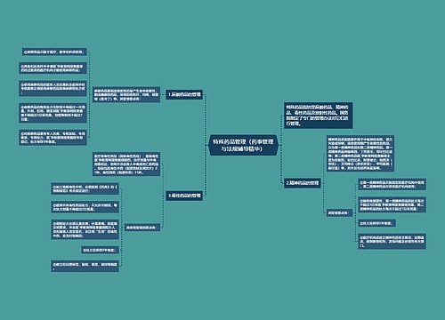特殊药品管理（药事管理与法规辅导精华）