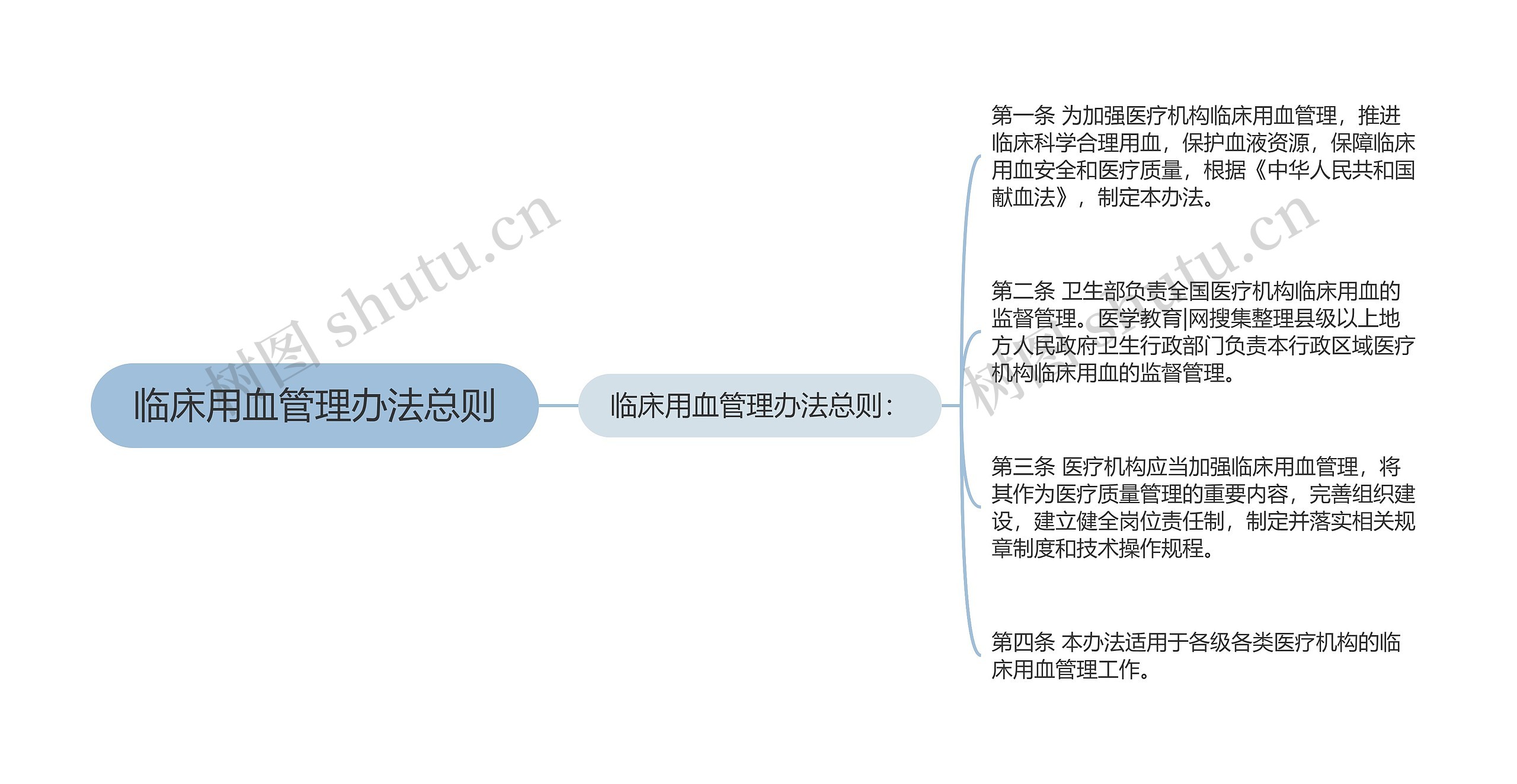 临床用血管理办法总则思维导图