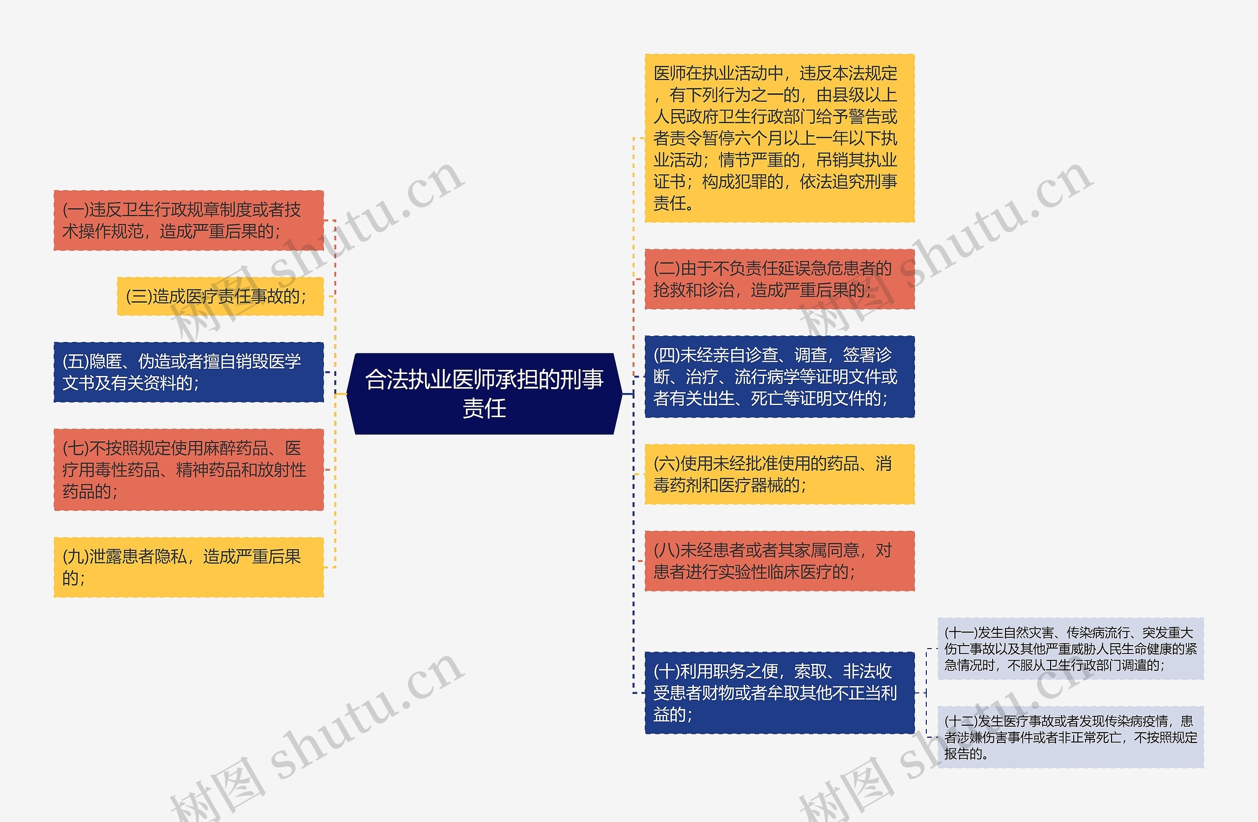 合法执业医师承担的刑事责任