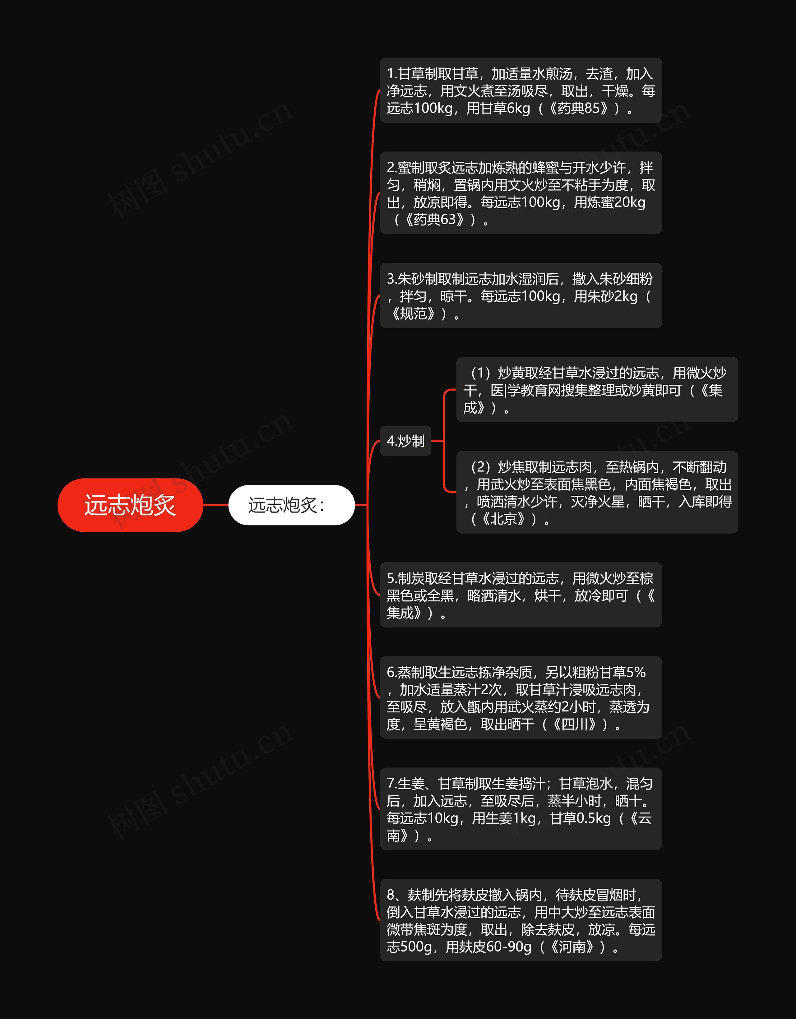 远志炮炙思维导图