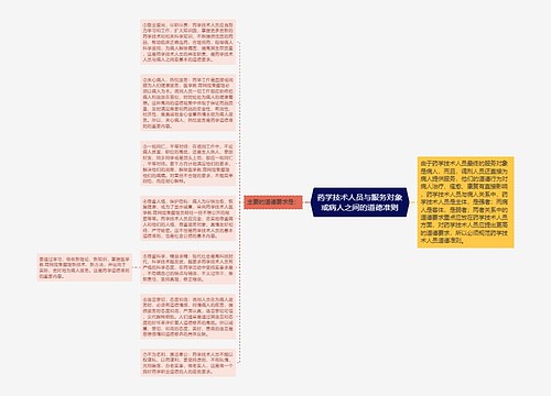药学技术人员与服务对象或病人之间的道德准则
