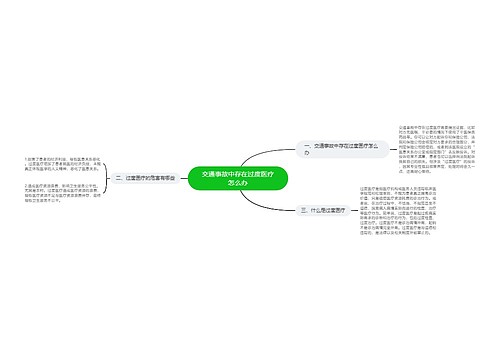 交通事故中存在过度医疗怎么办