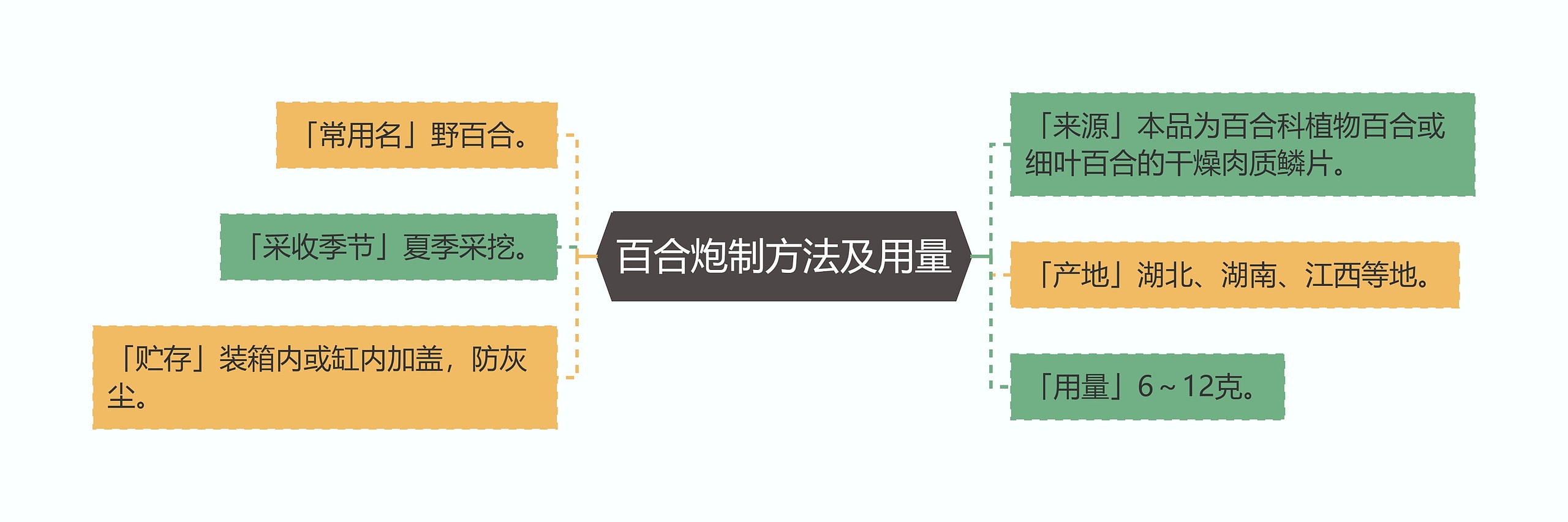 百合炮制方法及用量