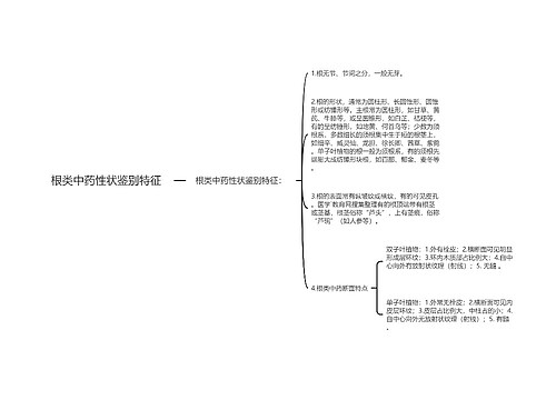 根类中药性状鉴别特征