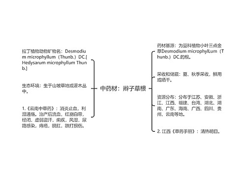 中药材：辫子草根