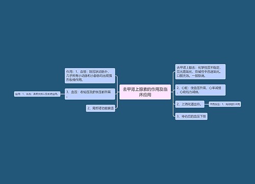 去甲肾上腺素的作用及临床应用