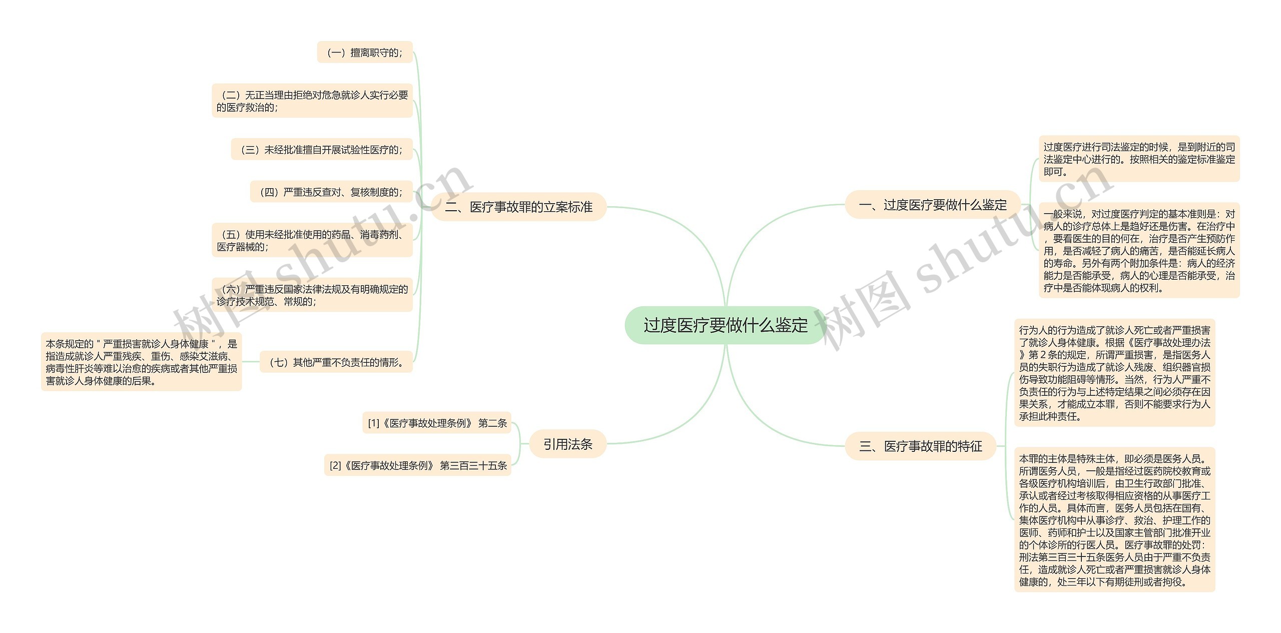 过度医疗要做什么鉴定思维导图