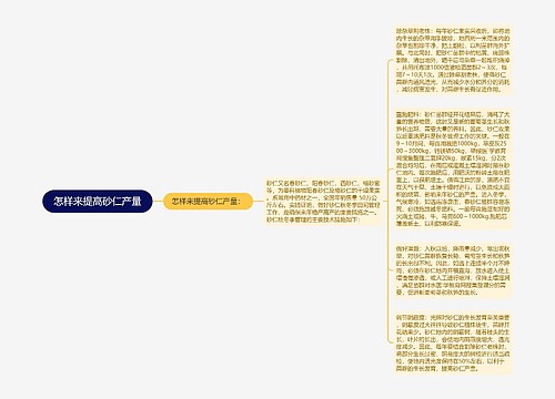 怎样来提高砂仁产量