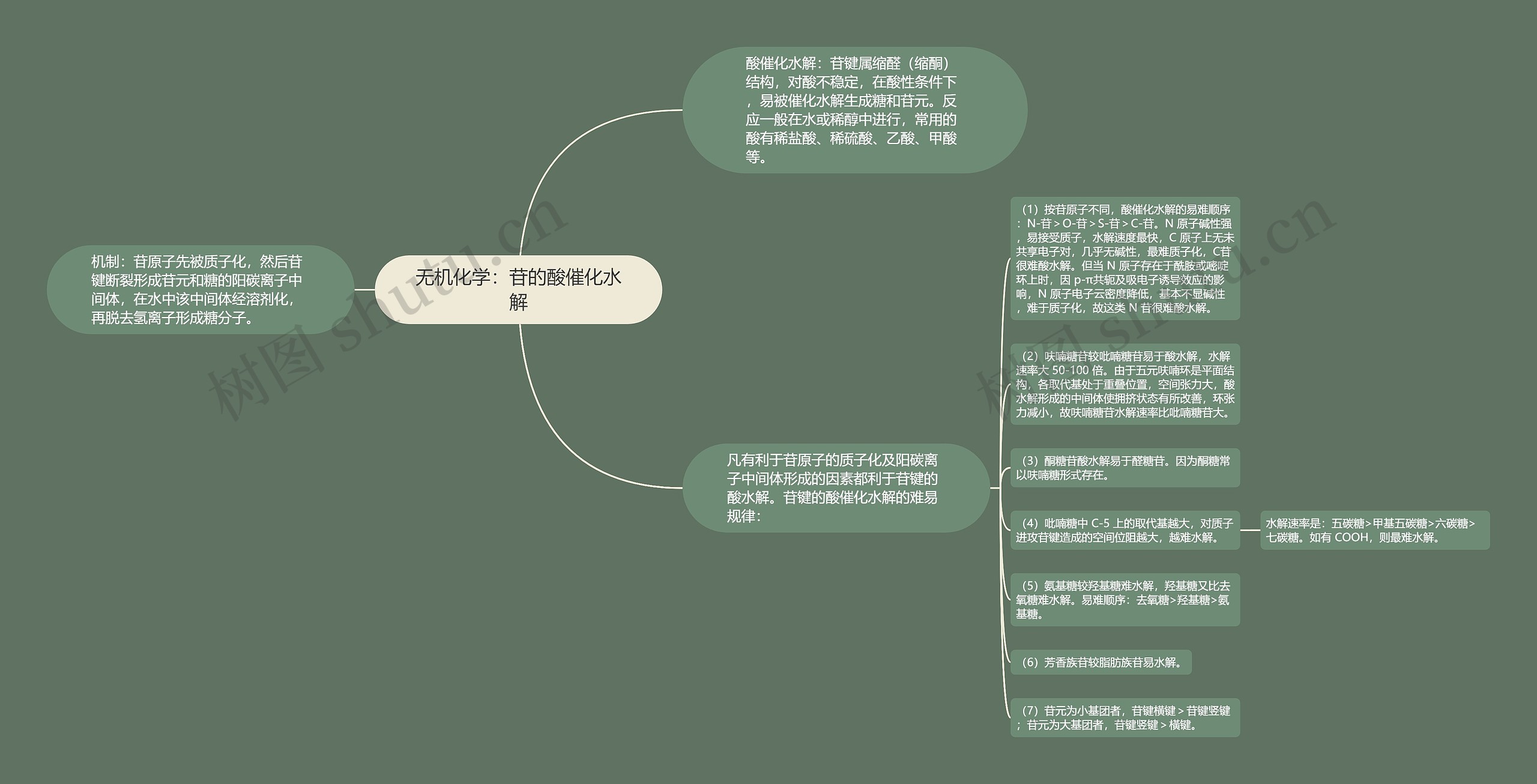 无机化学：苷的酸催化水解