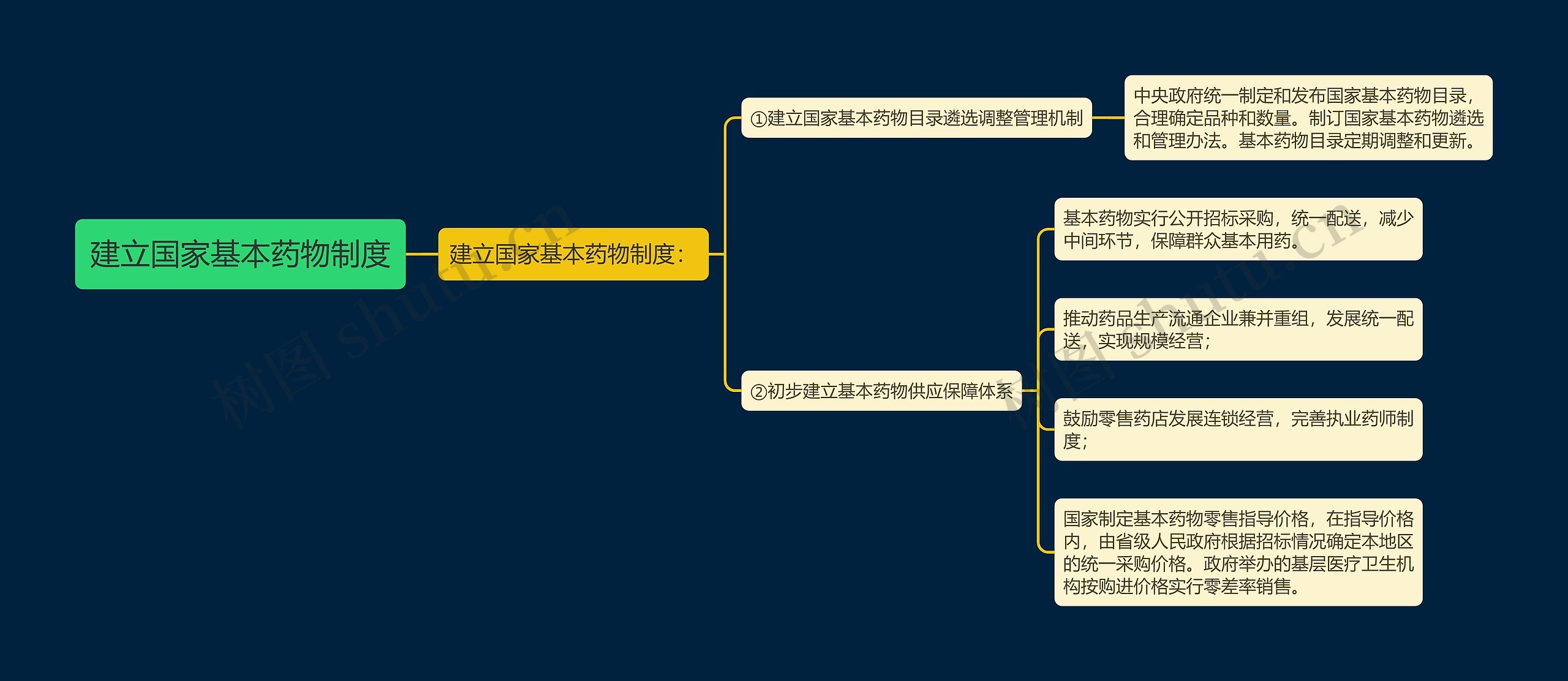 建立国家基本药物制度思维导图