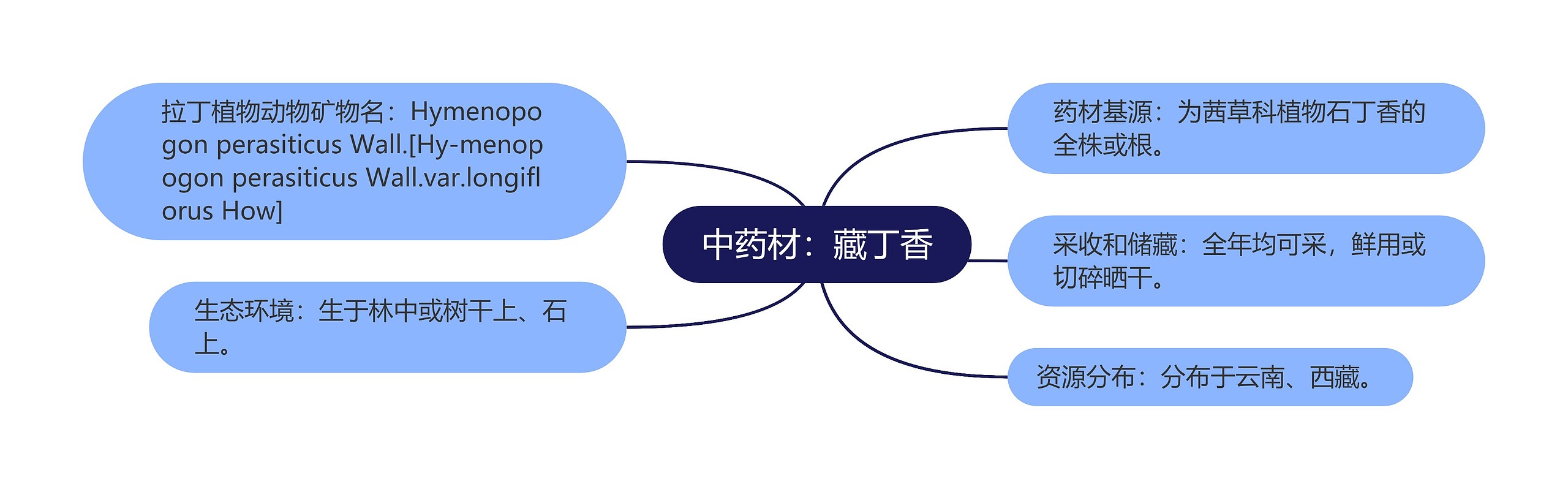 中药材：藏丁香思维导图