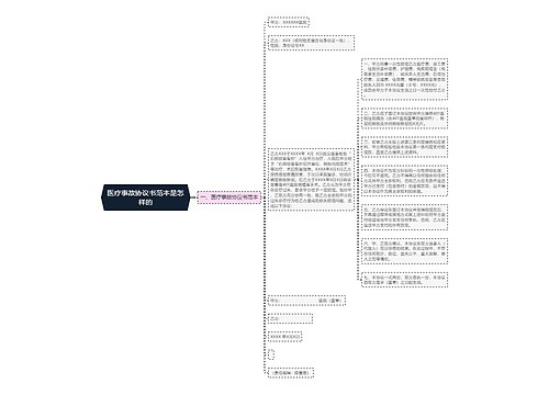 医疗事故协议书范本是怎样的