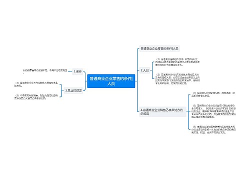 普通商业企业零售的条件|人员