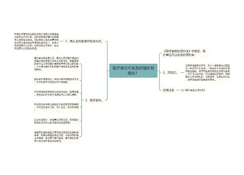 医疗单位可免责的情形有哪些？