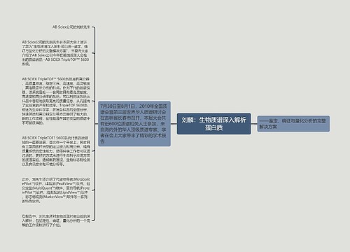 刘麟：生物质谱深入解析蛋白质