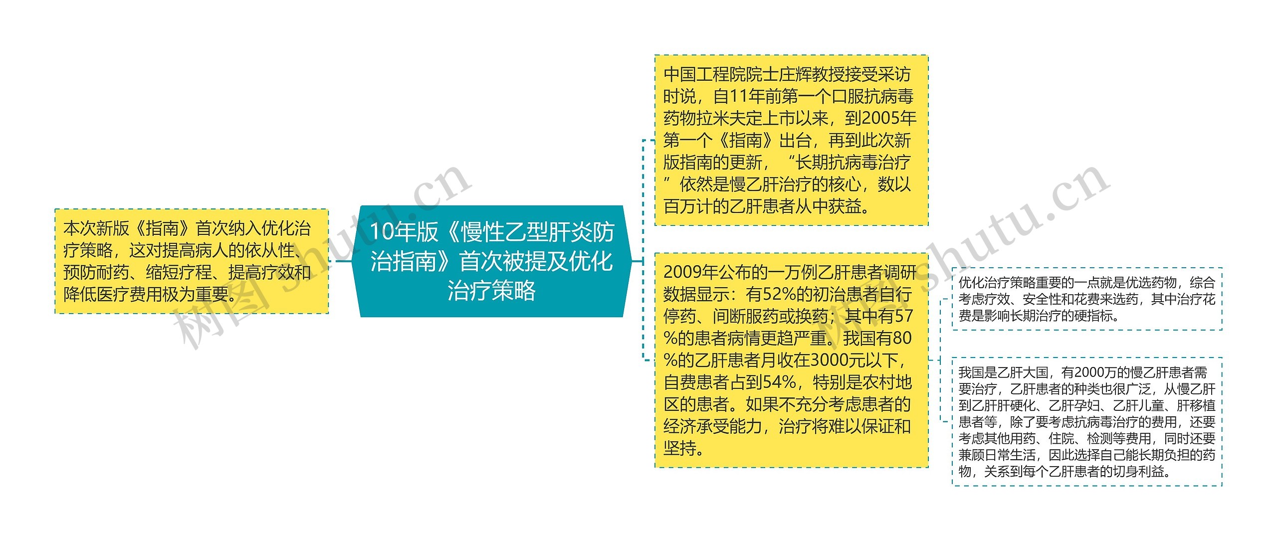 10年版《慢性乙型肝炎防治指南》首次被提及优化治疗策略思维导图