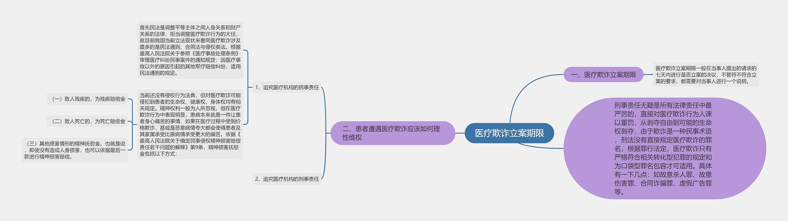 医疗欺诈立案期限思维导图