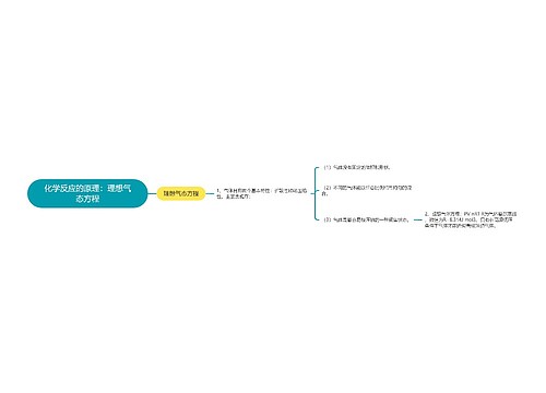 化学反应的原理：理想气态方程