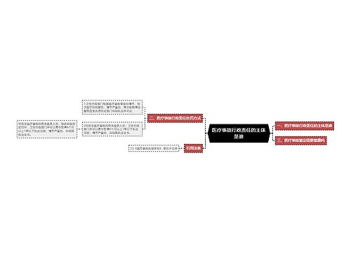 医疗事故行政责任的主体是谁