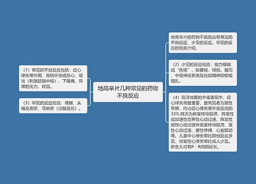 地高辛片几种常见的药物不良反应