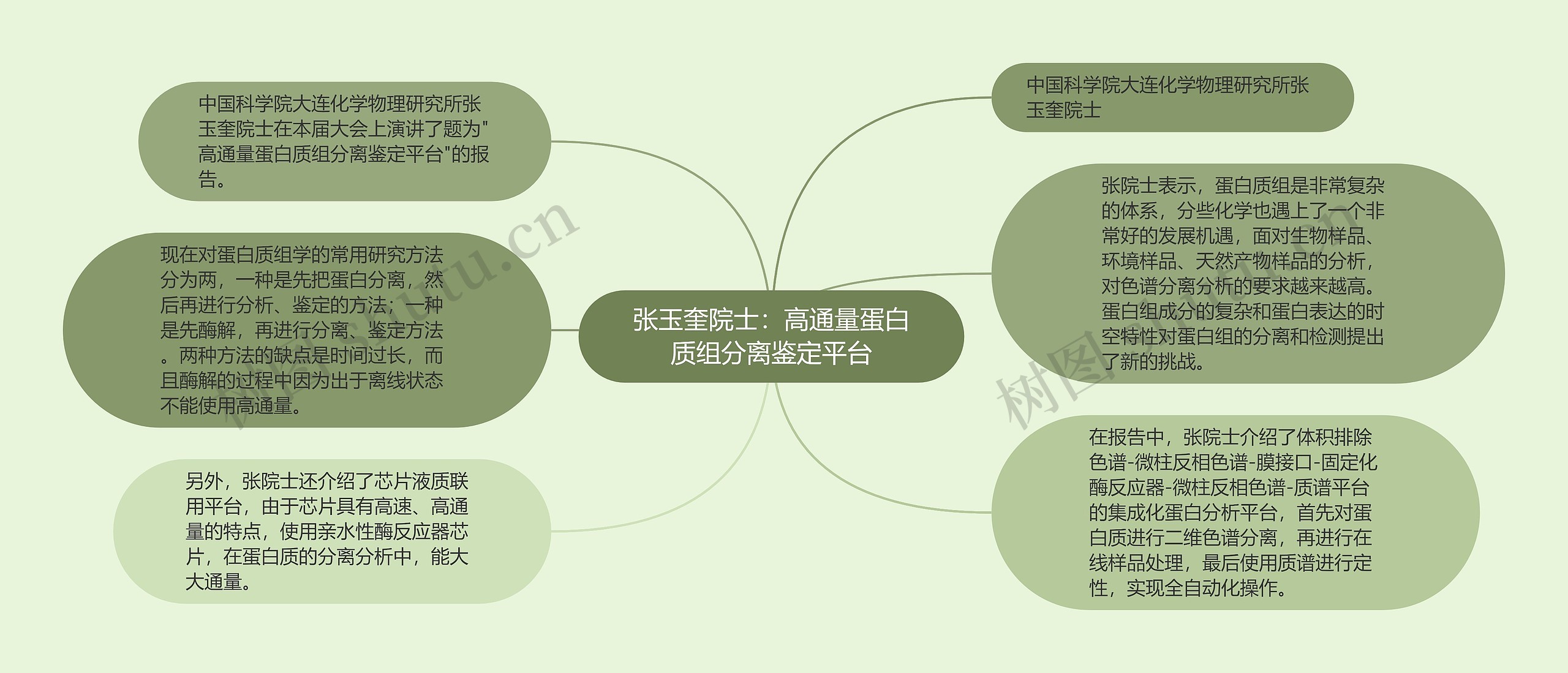 张玉奎院士：高通量蛋白质组分离鉴定平台思维导图