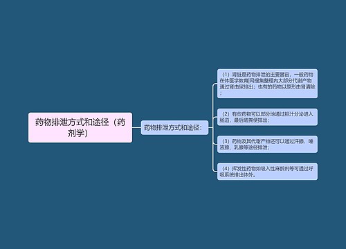 药物排泄方式和途径（药剂学）