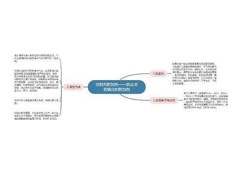 注射剂附加剂——防止主药氧化的附加剂