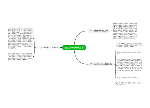 过度医疗是什么意思