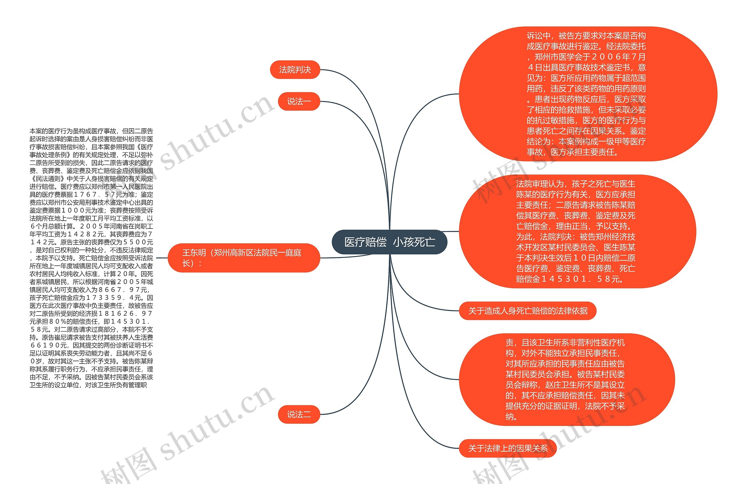 医疗赔偿  小孩死亡思维导图