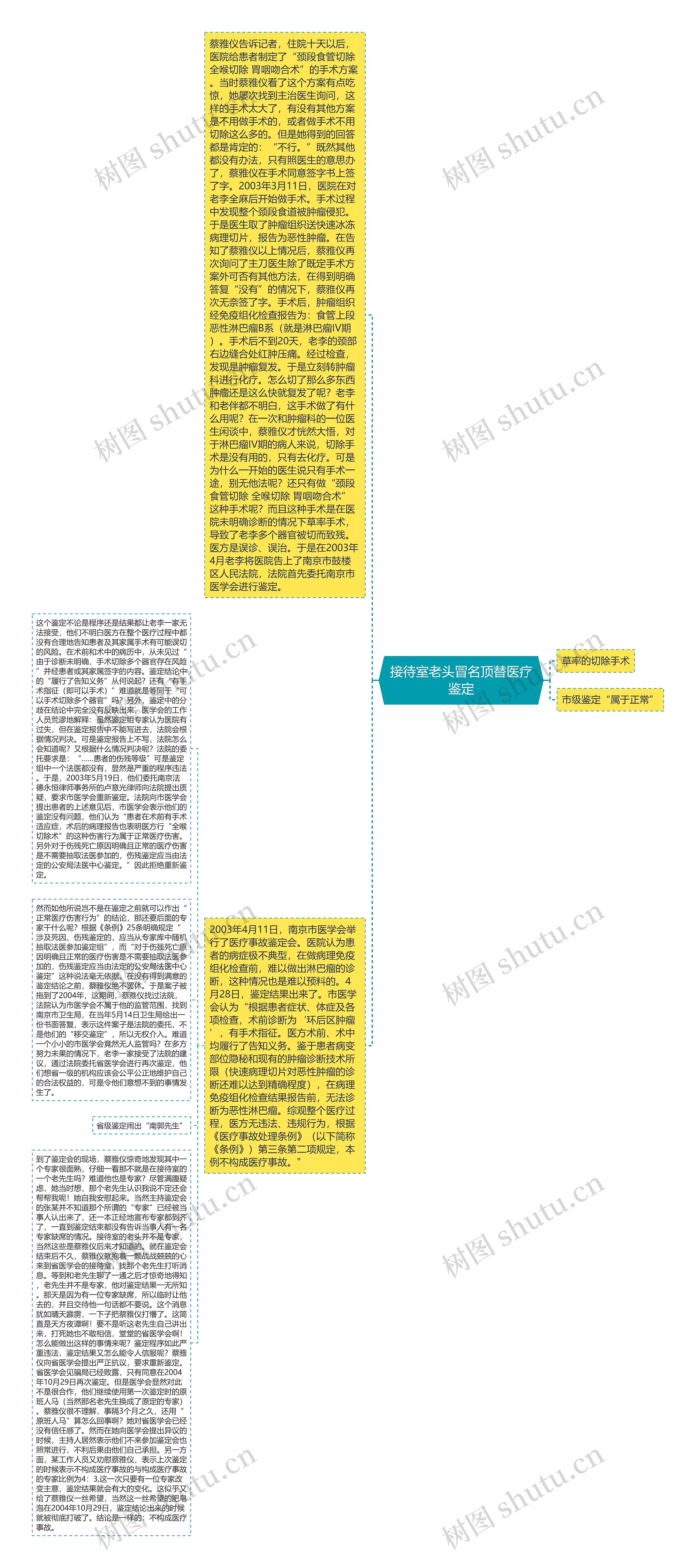 接待室老头冒名顶替医疗鉴定思维导图