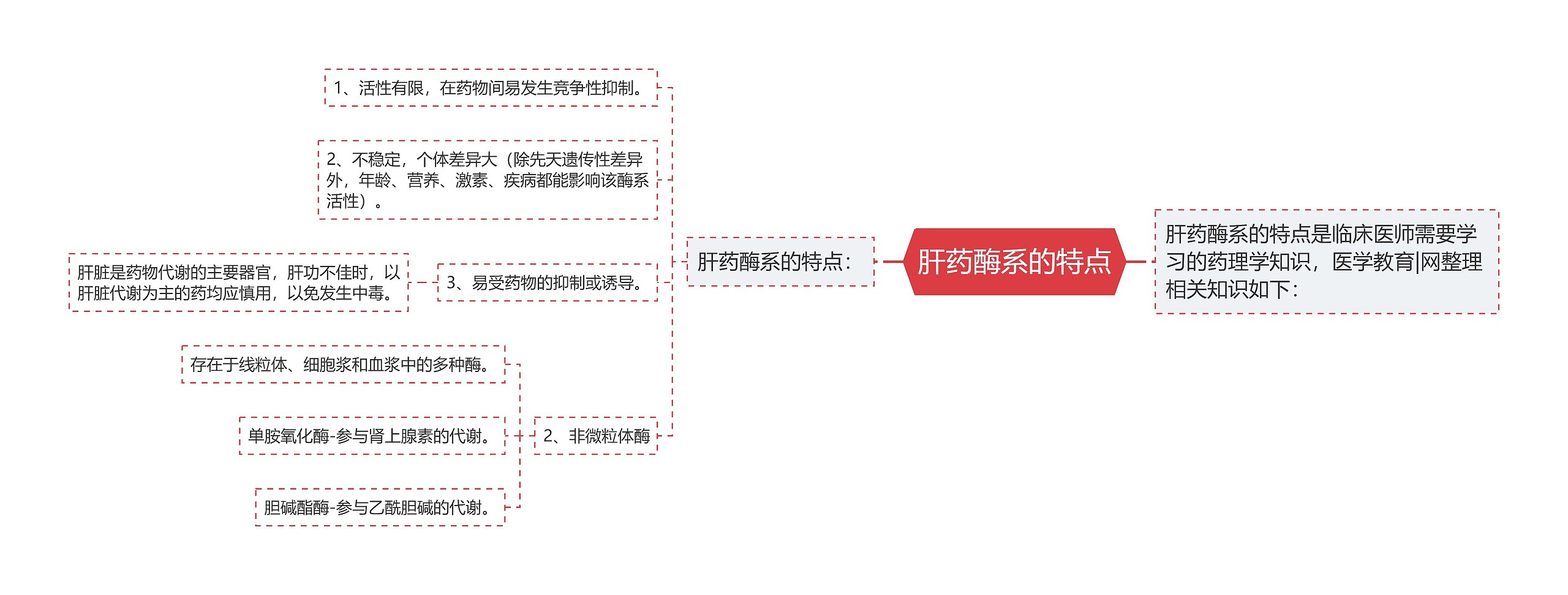 肝药酶系的特点思维导图