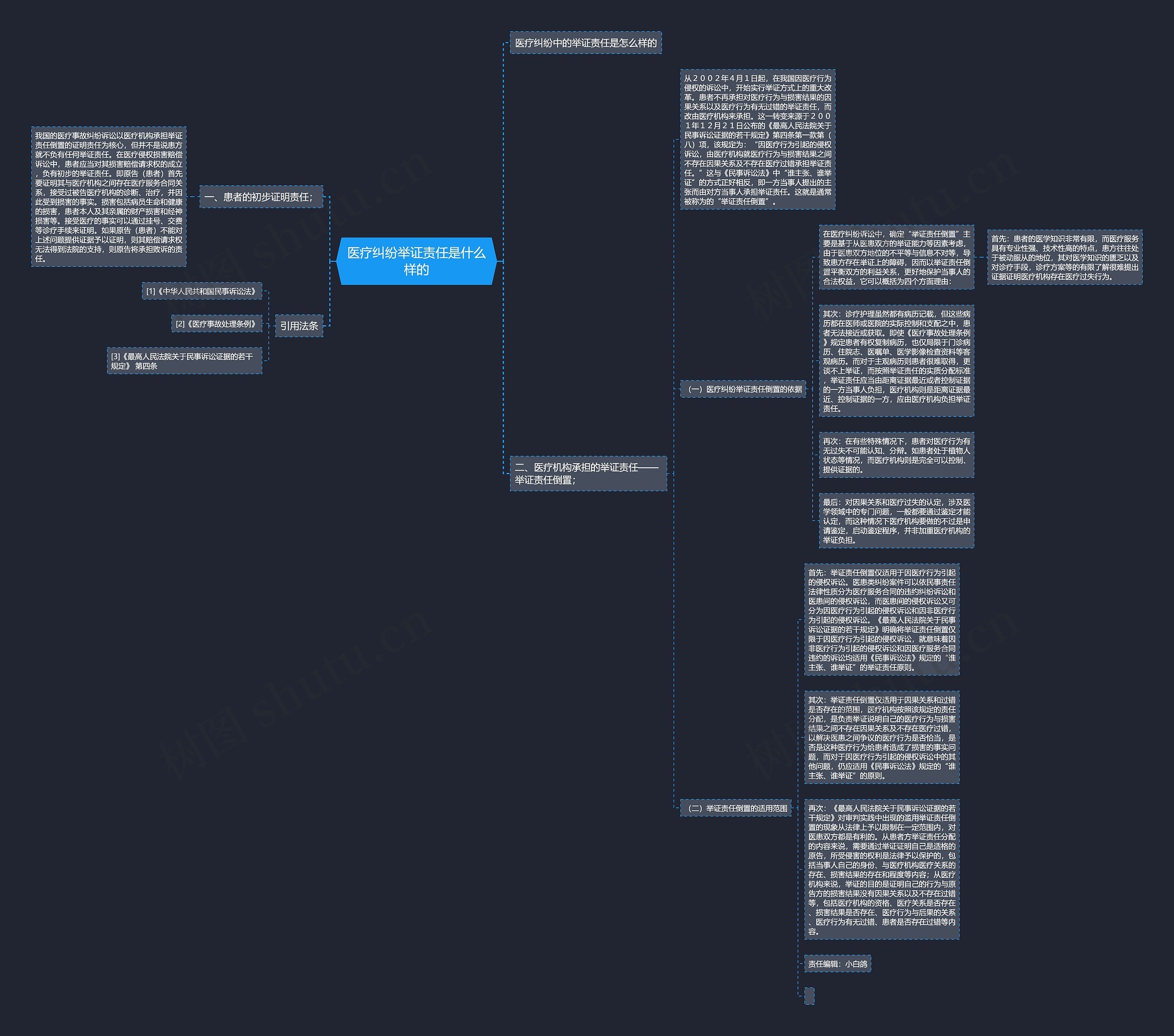 医疗纠纷举证责任是什么样的思维导图