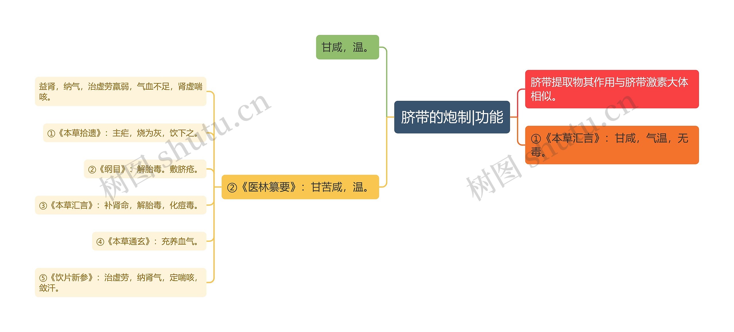 脐带的炮制|功能