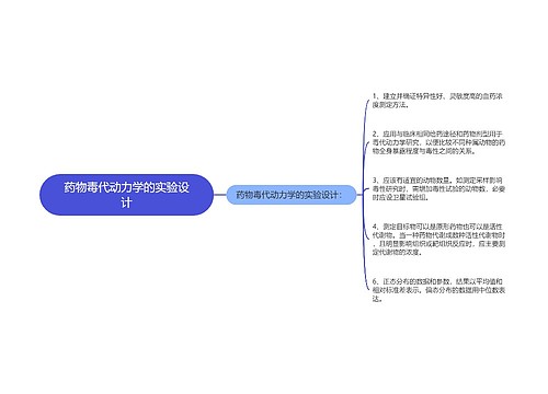 药物毒代动力学的实验设计