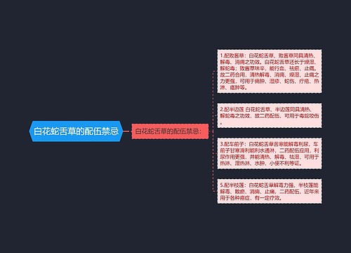 白花蛇舌草的配伍禁忌