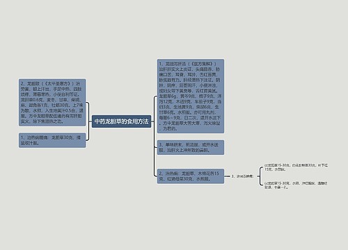 中药龙胆草的食用方法