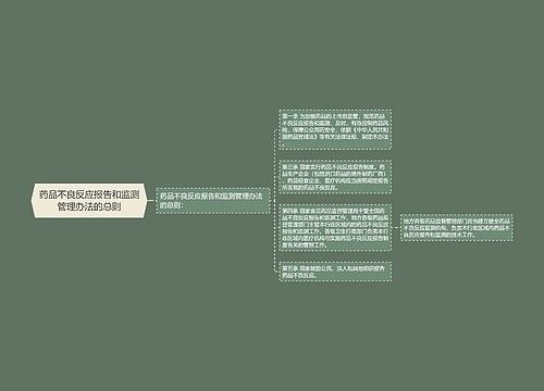 药品不良反应报告和监测管理办法的总则